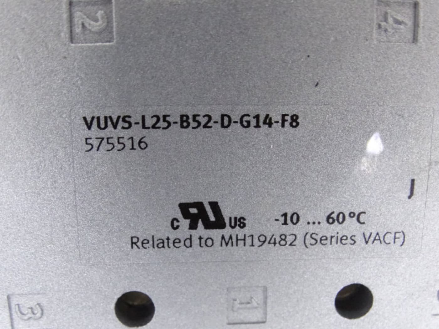 Type plate of an industrial pneumatic component